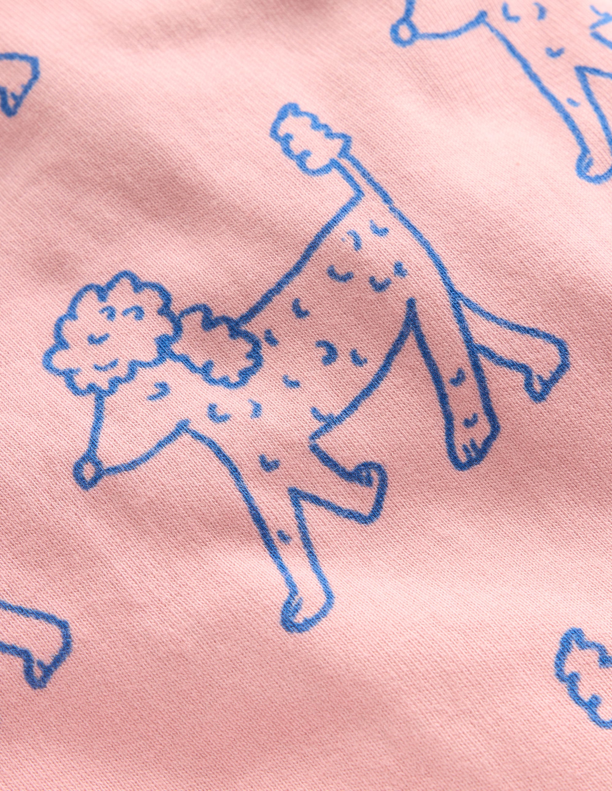 Eng anliegender, langer Schlafanzug-Rosa Pudel - Image 3