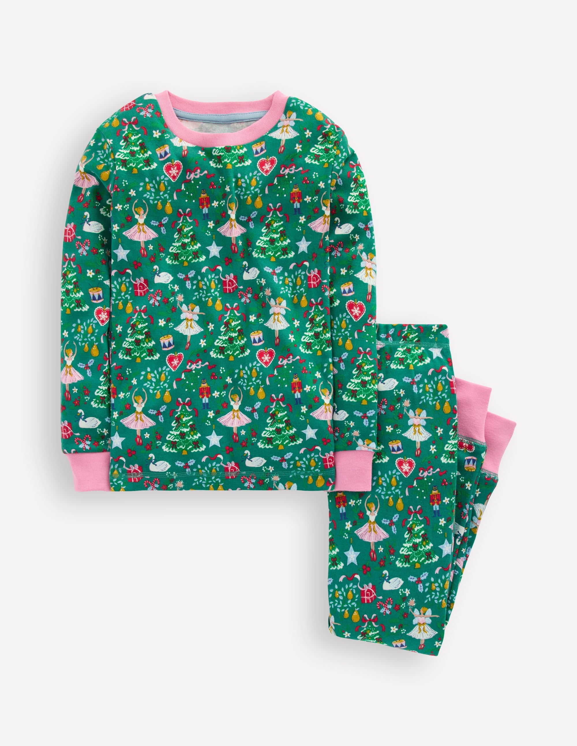 Pyjama phosphorescent douillet-Casse-noisette vert joyau - Image 1