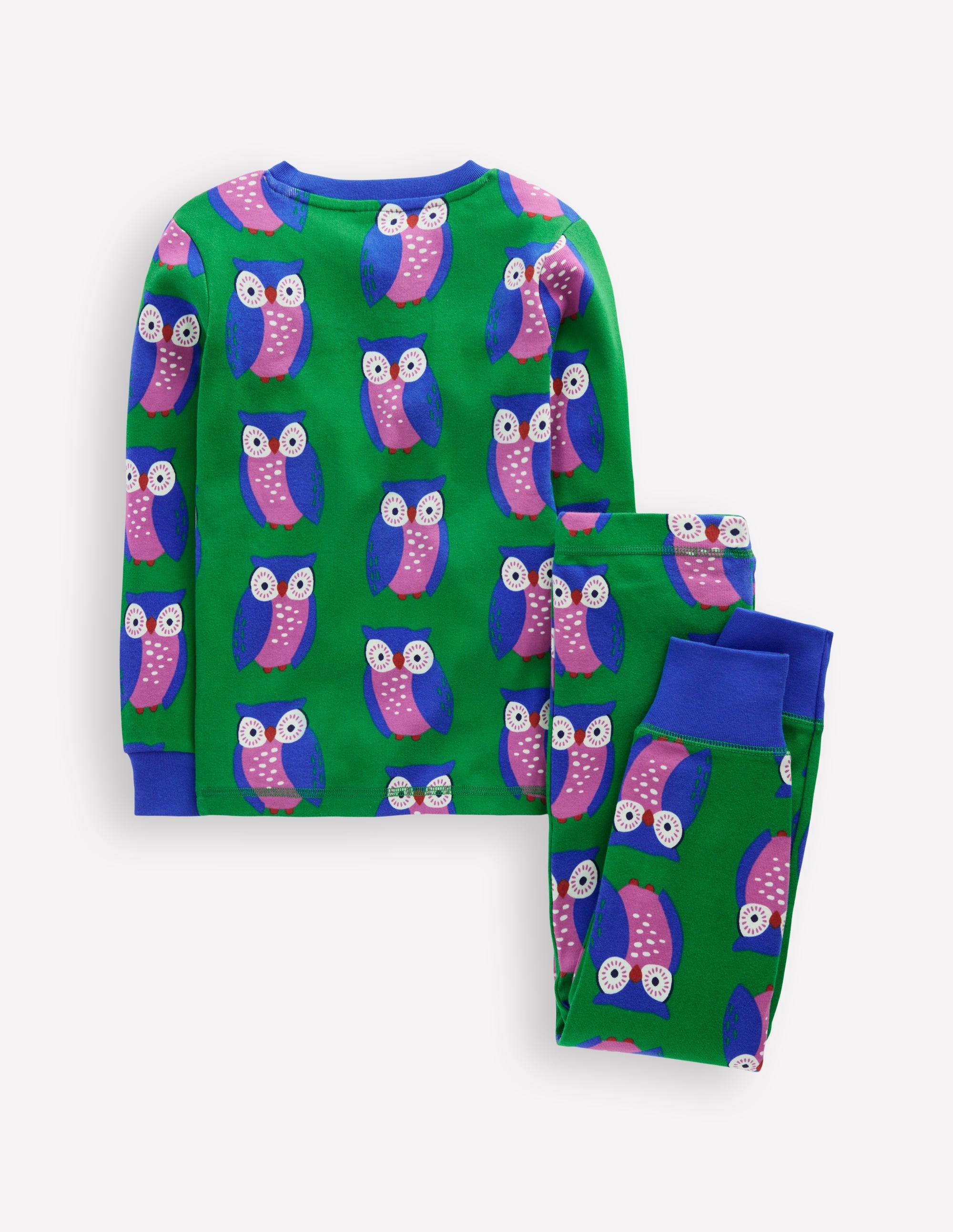 Pyjama phosphorescent douillet-Motif Geo Owls vert tambourin - Image 2