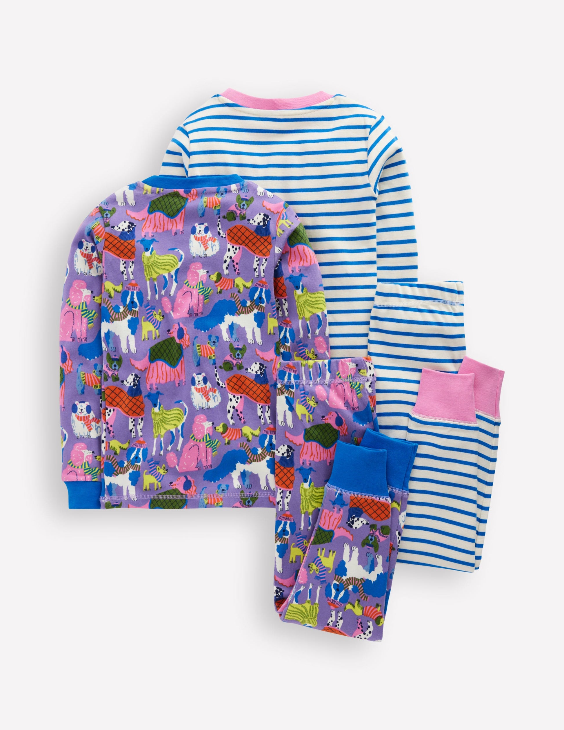 2 pyjamas douillets-Animaux cosy bleu panorama-2