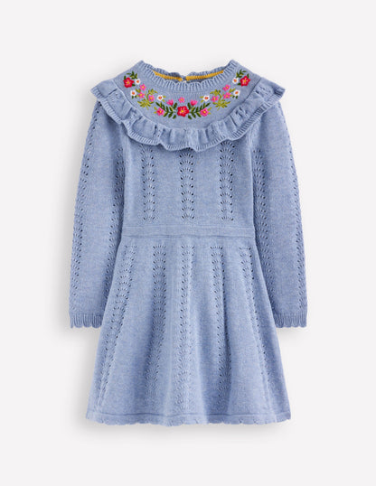 Pointelle-Strickkleid-Gletschersee Meliert-1