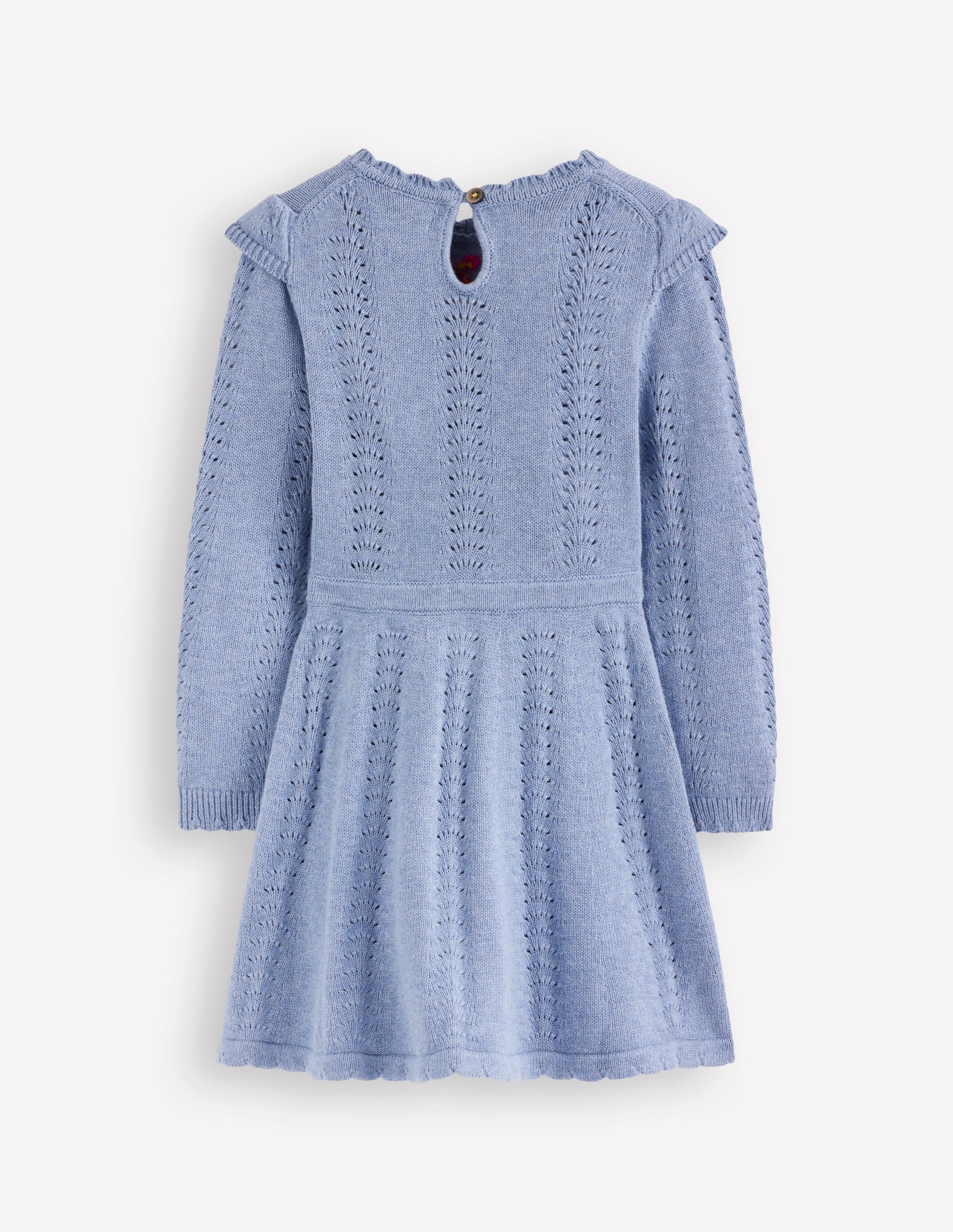 Robe en maille pointelle-Lac glaciaire chiné - Image 2