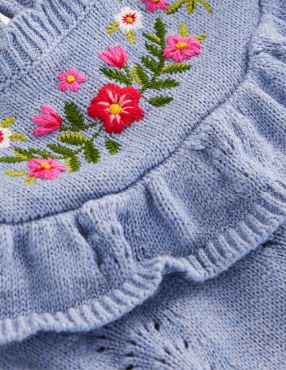 Pointelle-Strickkleid-Gletschersee Meliert-3
