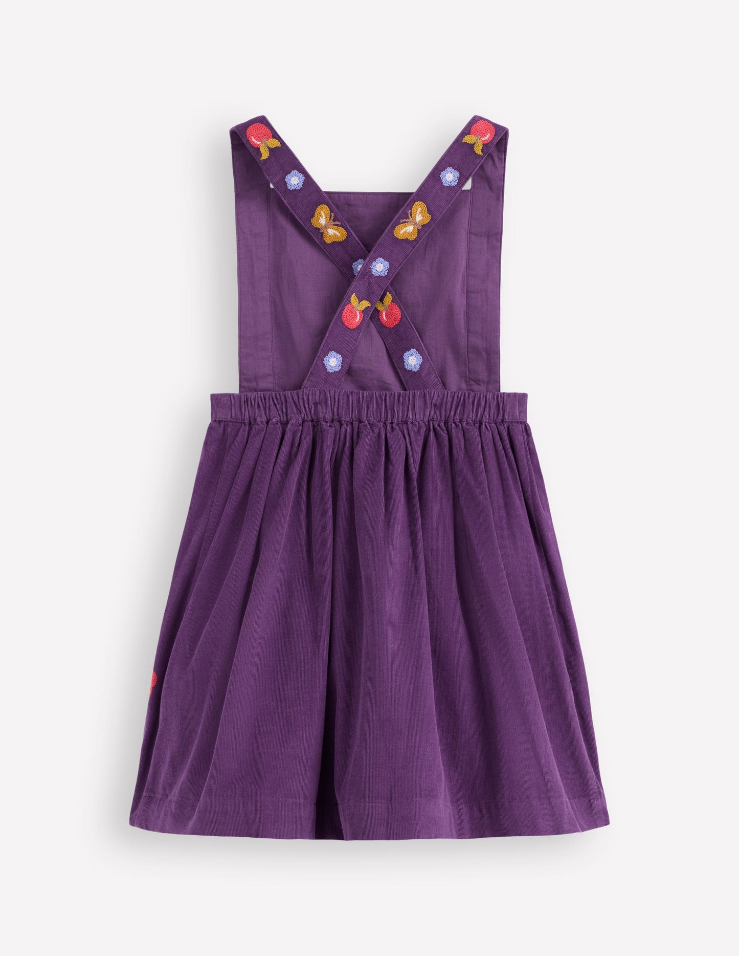 Besticktes Schürzenkleid-Mystisches Violett Stickerei
