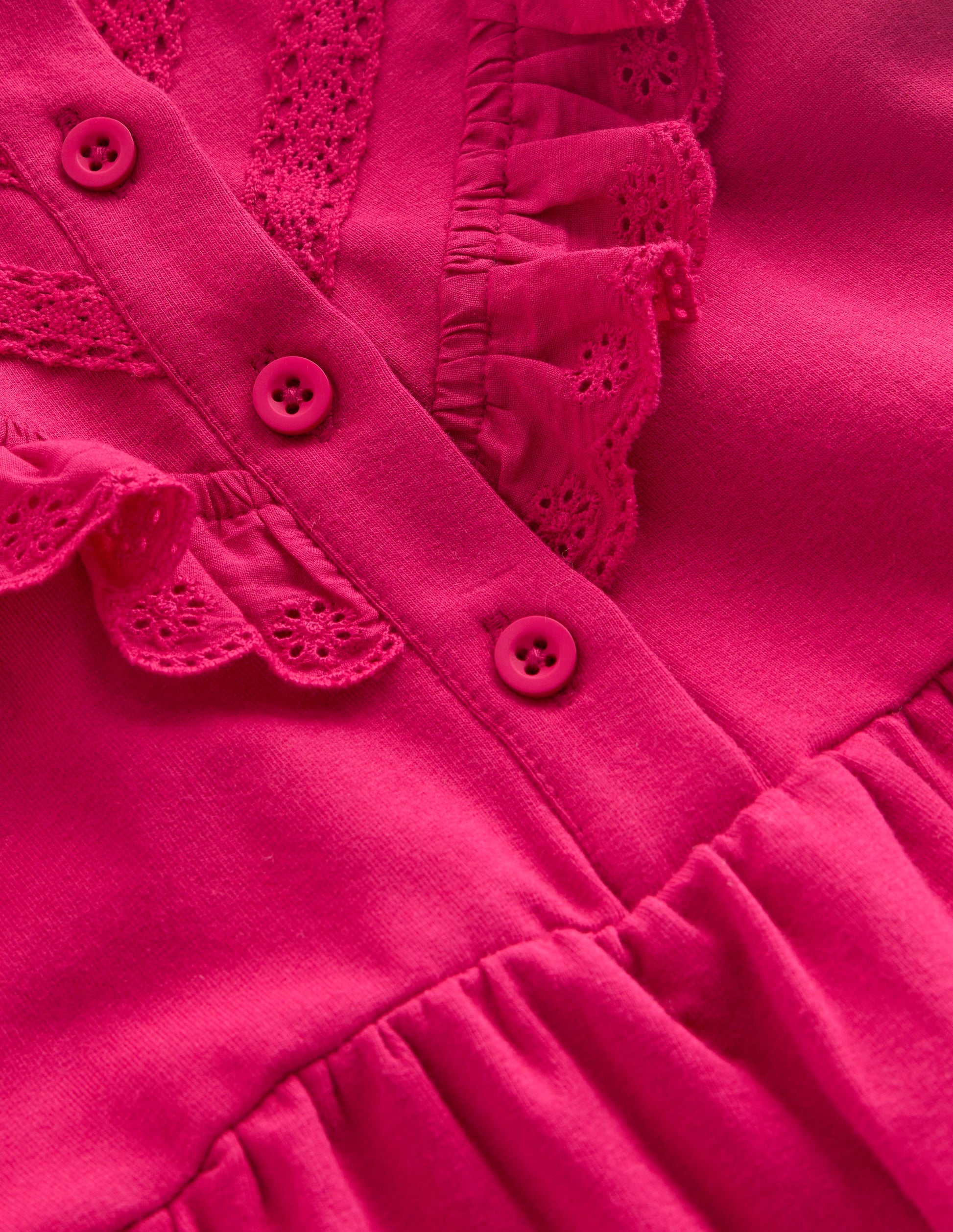 Robe-sweat à détails en dentelle-Confiture à la cerise-3