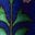 Jerseykleid mit Kuddelmuddel-Blumenmuster-Leuchtendes Blau Holzschnitt Blume