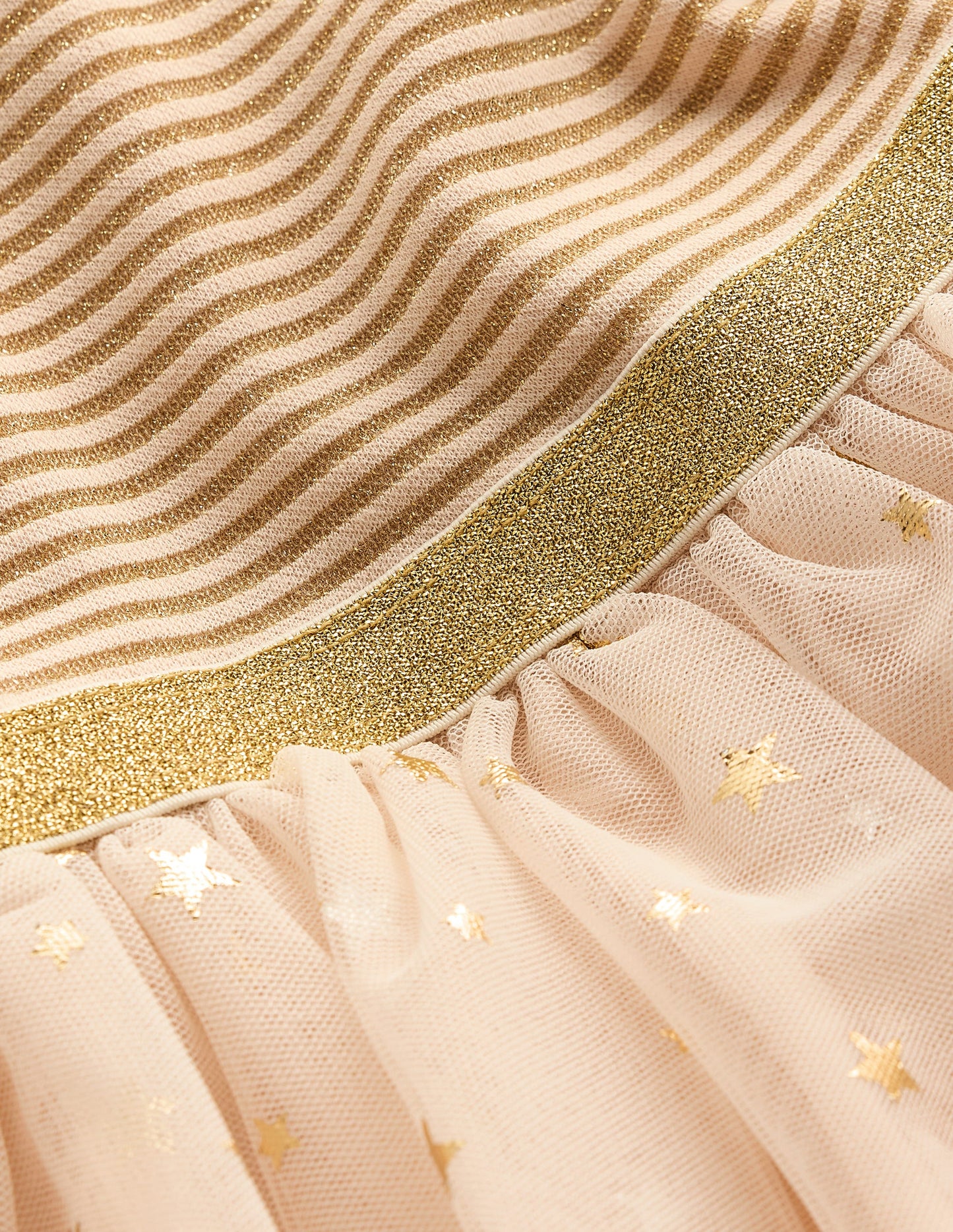 Kleid aus Tüll-Mix zum Herumwirbeln-Sanftes Naturweiß/Goldkonfetti