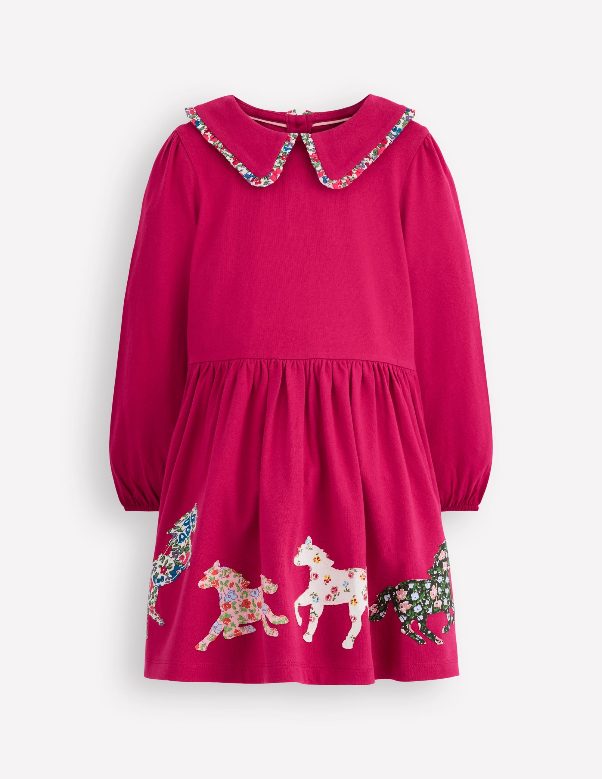 Hübsches Jerseykleid mit Applikation-Kirschkonfitüre Pferde - Image 1