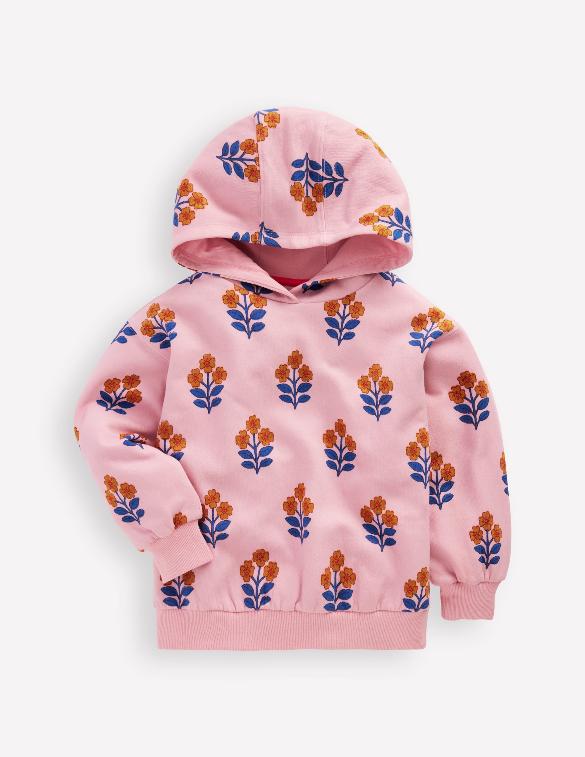 Bedruckter Kapuzenpullover-Kirschblütenrosa Holzblock Blume - Image 4