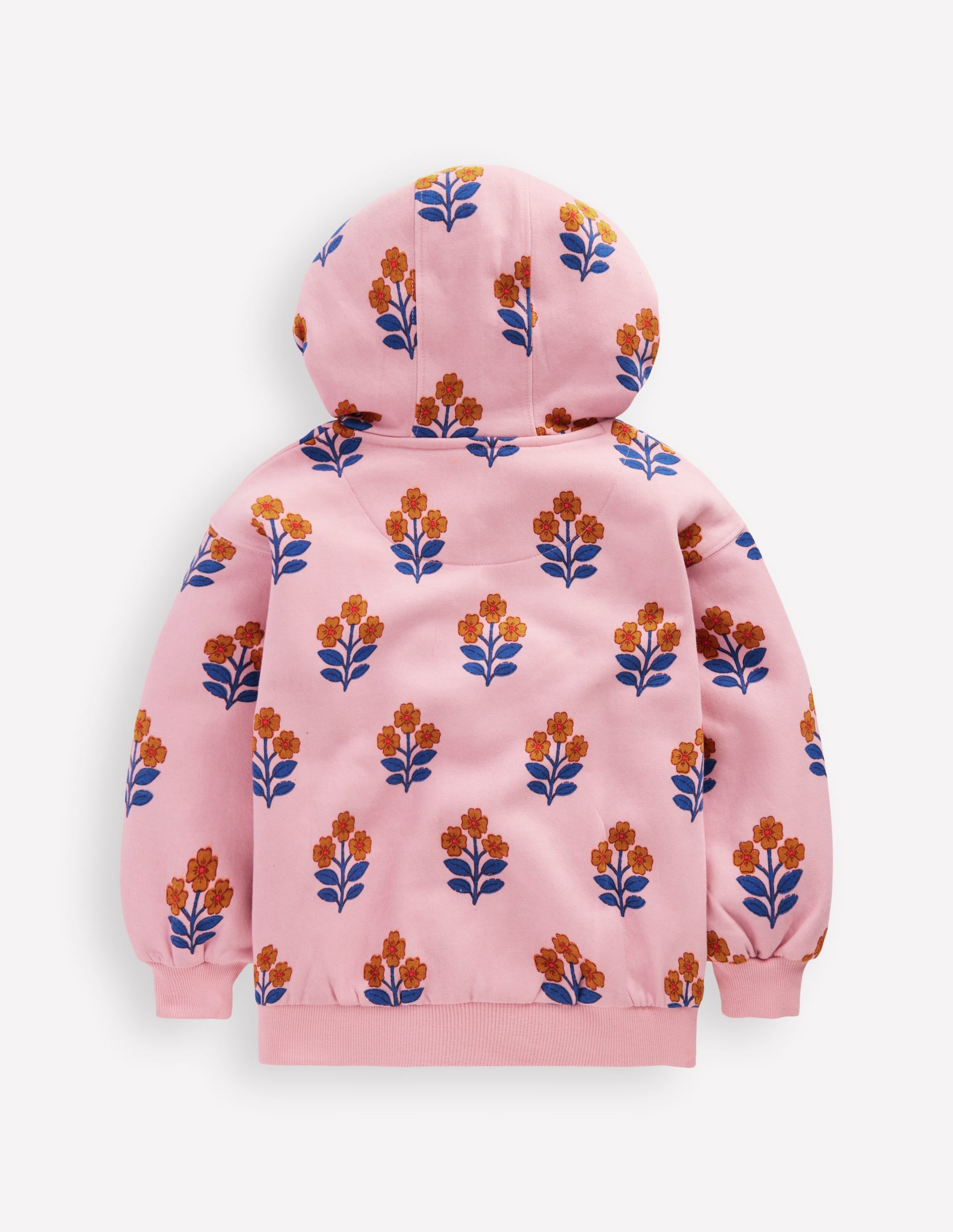 Bedruckter Kapuzenpullover-Kirschblütenrosa Holzblock Blume - Image 5