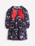 Robe boutonnée à nœud-Tourtereaux bleu tribord