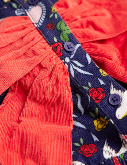 Robe boutonnée à nœud-Tourtereaux bleu tribord-4