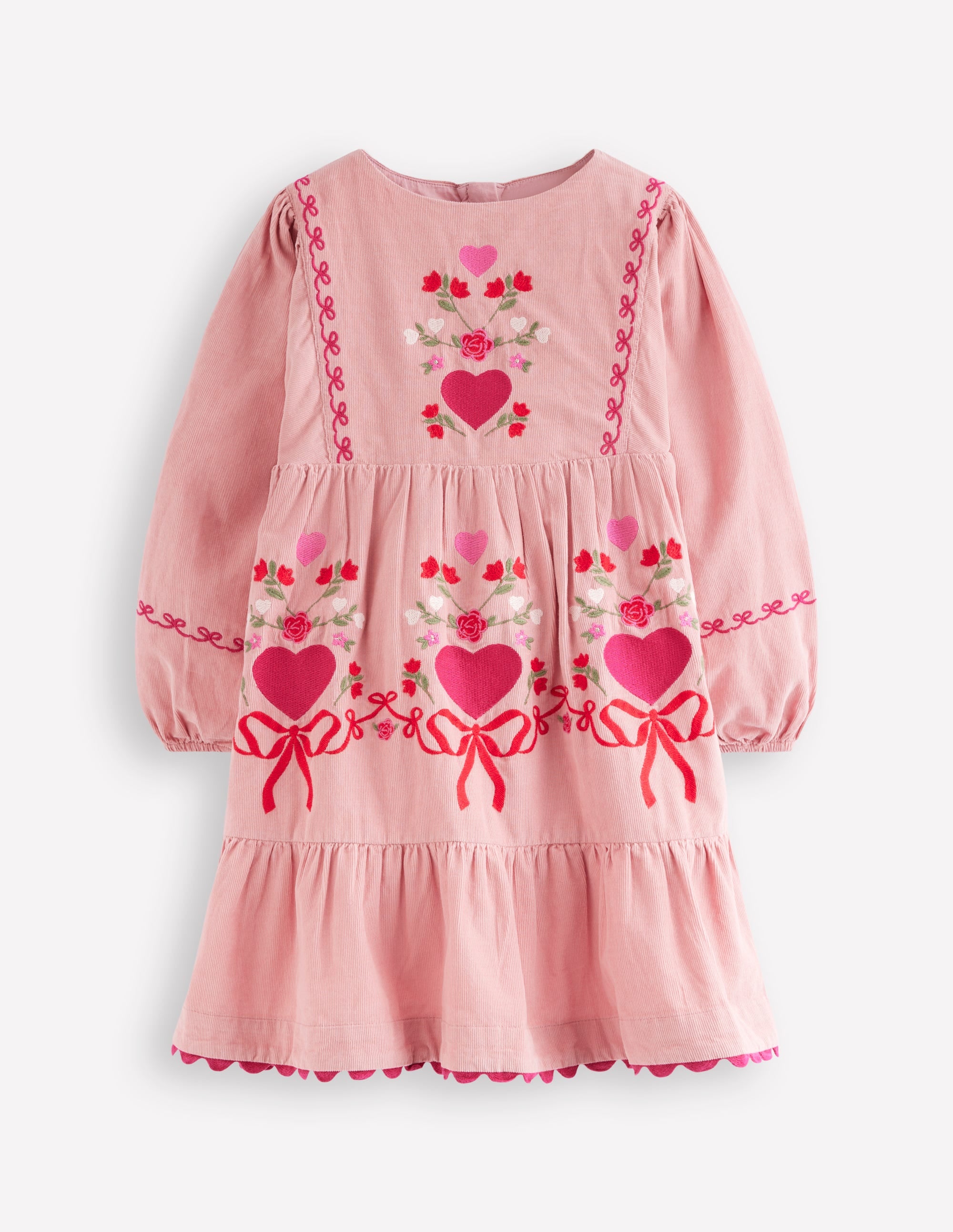 Robe à manches blousantes Clover en velours côtelé-Rose vintage - Image 1