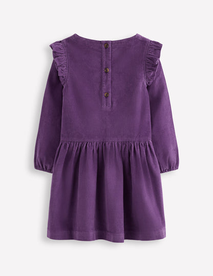 Robe à logo en velours côtelé-Cerises violet mystique-2