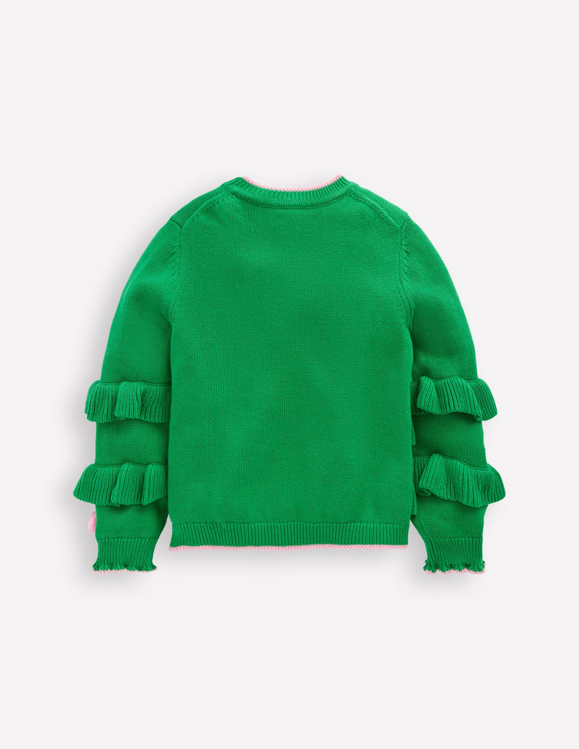 Festliche Strickjacke mit Logo-Sattes Smaragdgrün Weihnachtsbaum-3