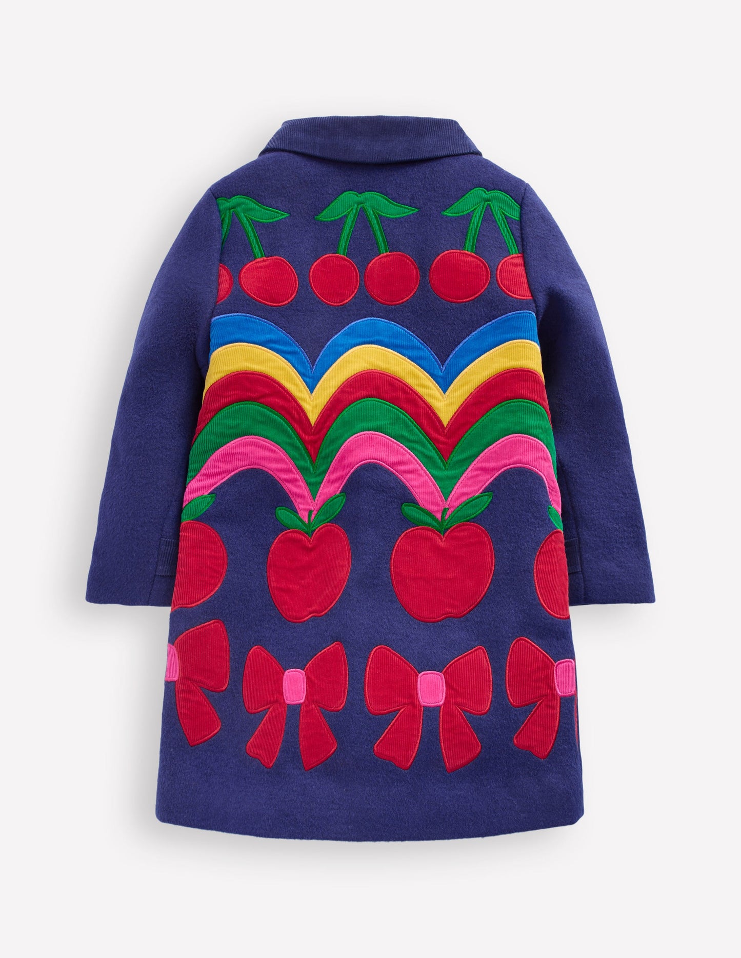 Manteau chic sensationnel-Arc-en-ciel cerise bleu tribord