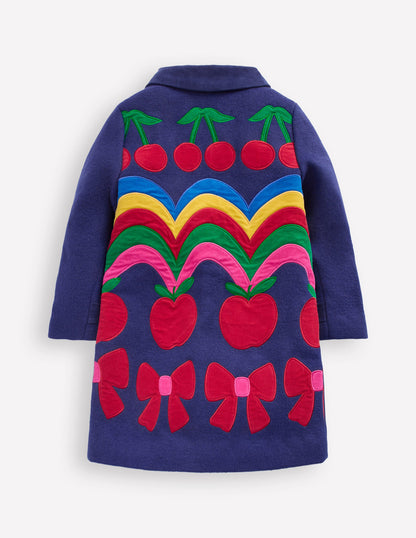 Manteau chic sensationnel-Arc-en-ciel cerise bleu tribord-2