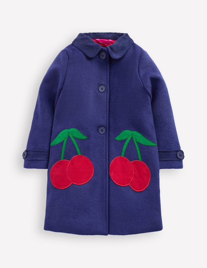 Manteau chic sensationnel-Arc-en-ciel cerise bleu tribord