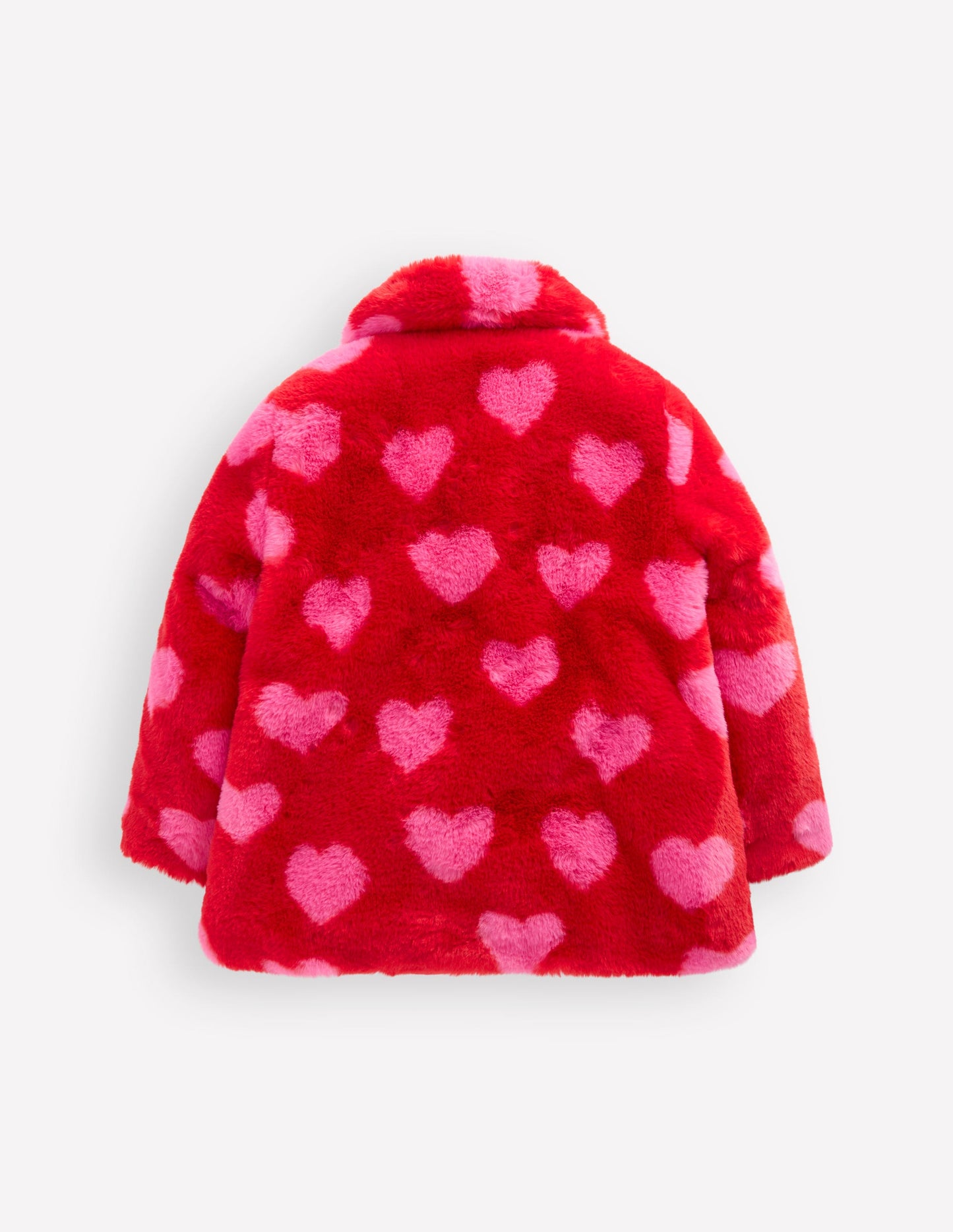 Manteau en fausse fourrure à col-Cœurs