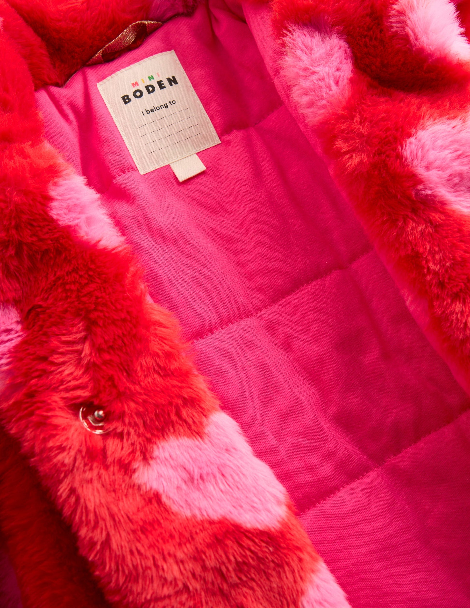 Manteau en fausse fourrure à col-Cœurs-6