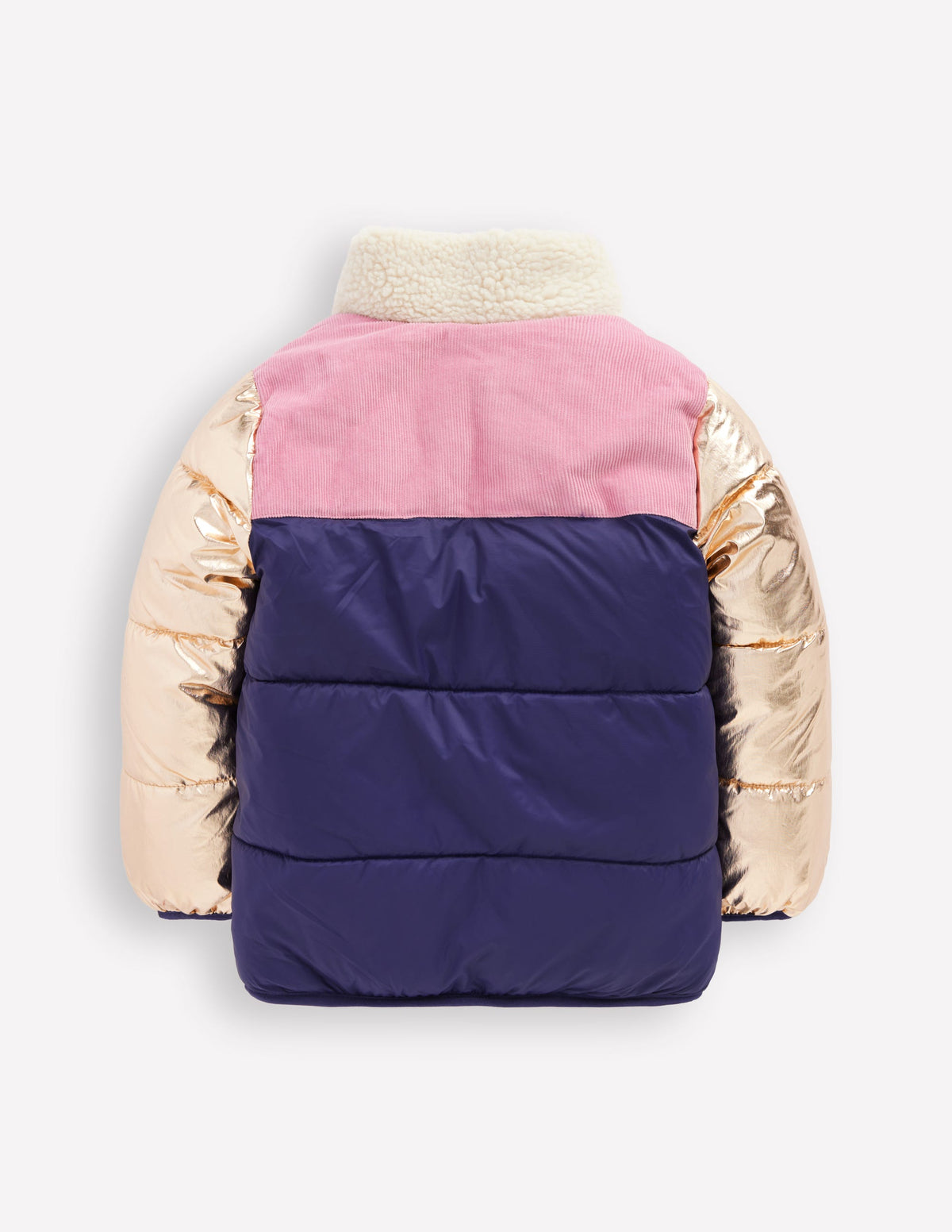 Kuschelige Pufferjacke-Metallic Blockfarben - Image 7