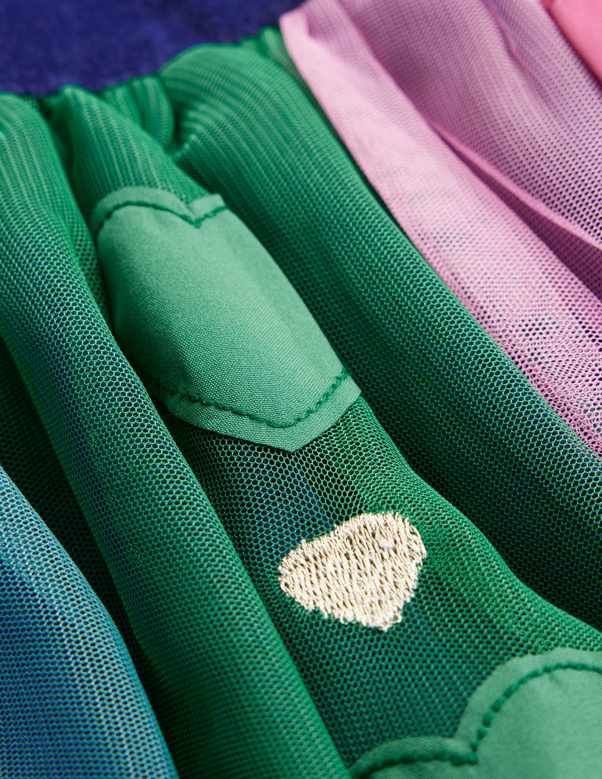 Kleid aus Samt und Tüll für besondere Anlässe-Schuluniform-Marineblau Herzen - Image 3