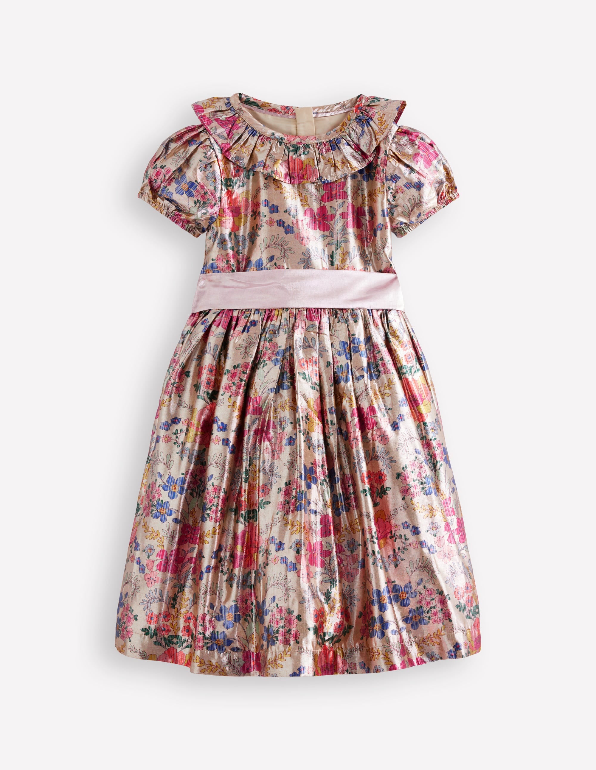 Fit & Flare Party Dress-Metallic Tapestry Floral - Image 1