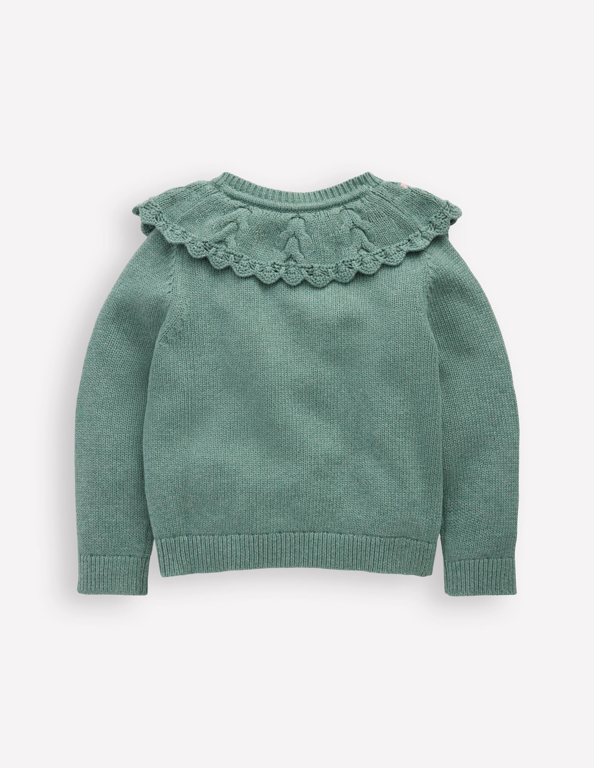 Strickjacke mit bestickter Passe-Csarite/Grün - Image 2