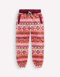 Bas de jogging cosy à motif géométrique-Motif aztèque géométrique rose