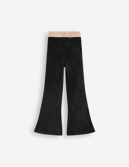 Ausgestellte Samtleggings-Schwarz-2
