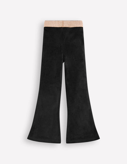 Ausgestellte Samtleggings-Schwarz-2