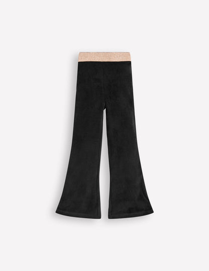 Ausgestellte Samtleggings-Schwarz-1