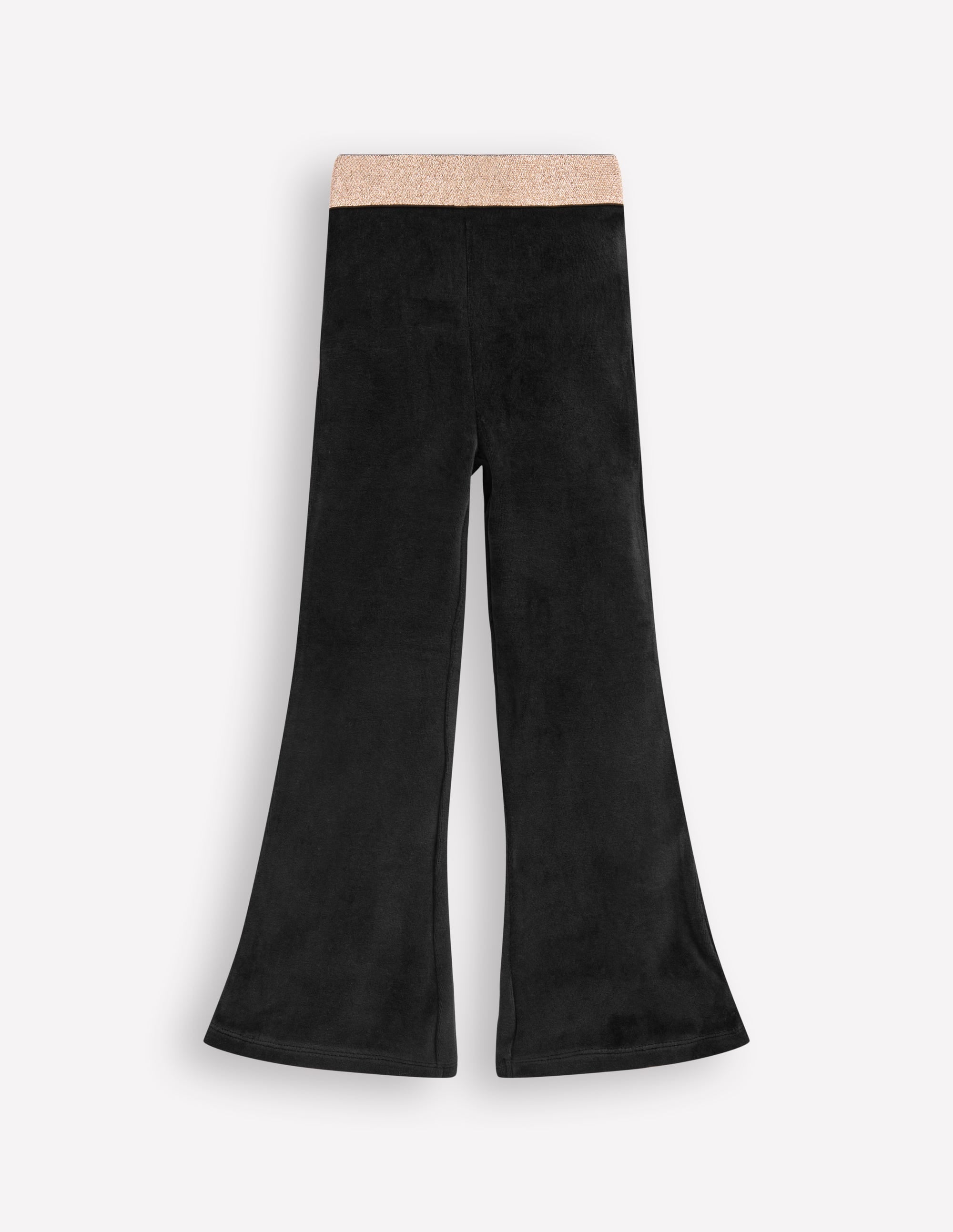 Ausgestellte Samtleggings-Schwarz - Image 1