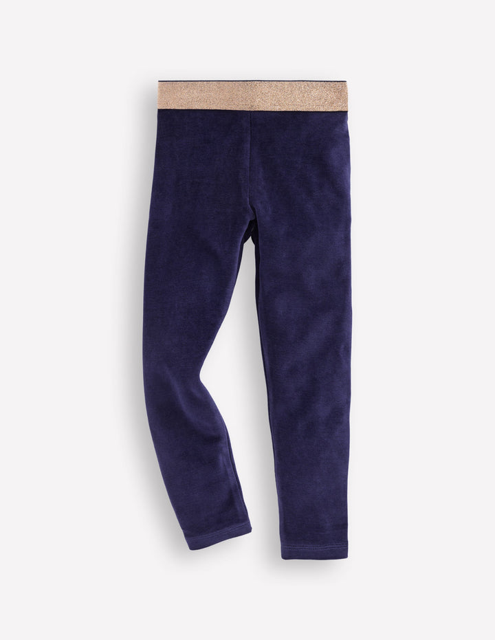 Leggings aus Samt-Steuerbordblau