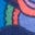 Lockeres, bedrucktes Sweatshirt-Schuluniform-Marineblau Himmlisch