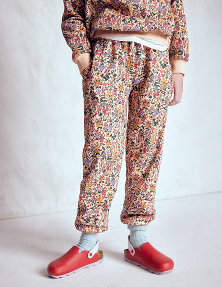 Bas de jogging cosy-Motif petites fleurs
