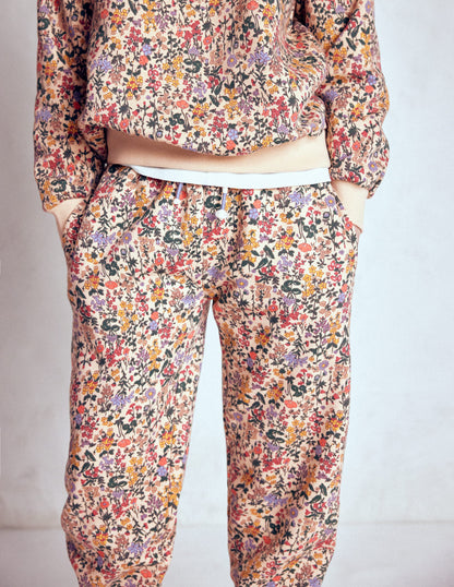 Gemütliche Jogginghose-Filigranes Blumenmuster-2
