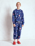 Bas de jogging cosy imprimé-Motif Celestial bleu marine universitaire
