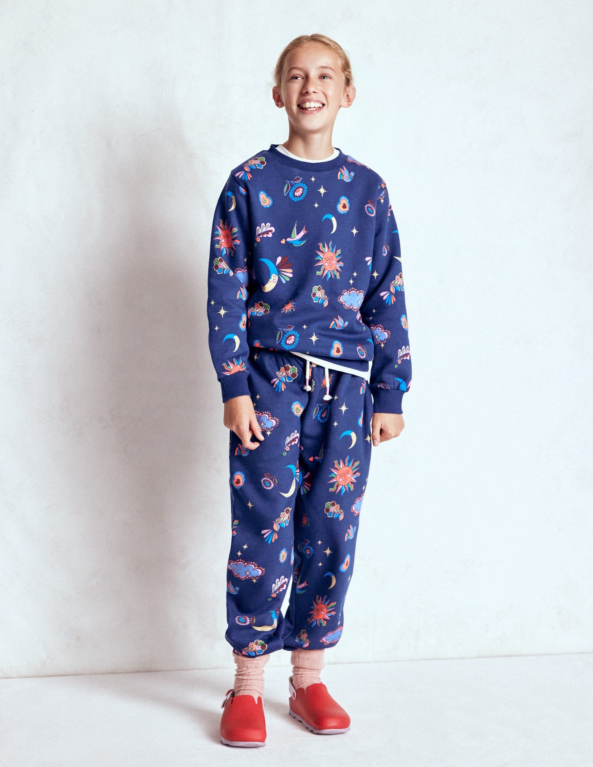 Bas de jogging cosy imprimé-Motif Celestial bleu marine universitaire - Image 1