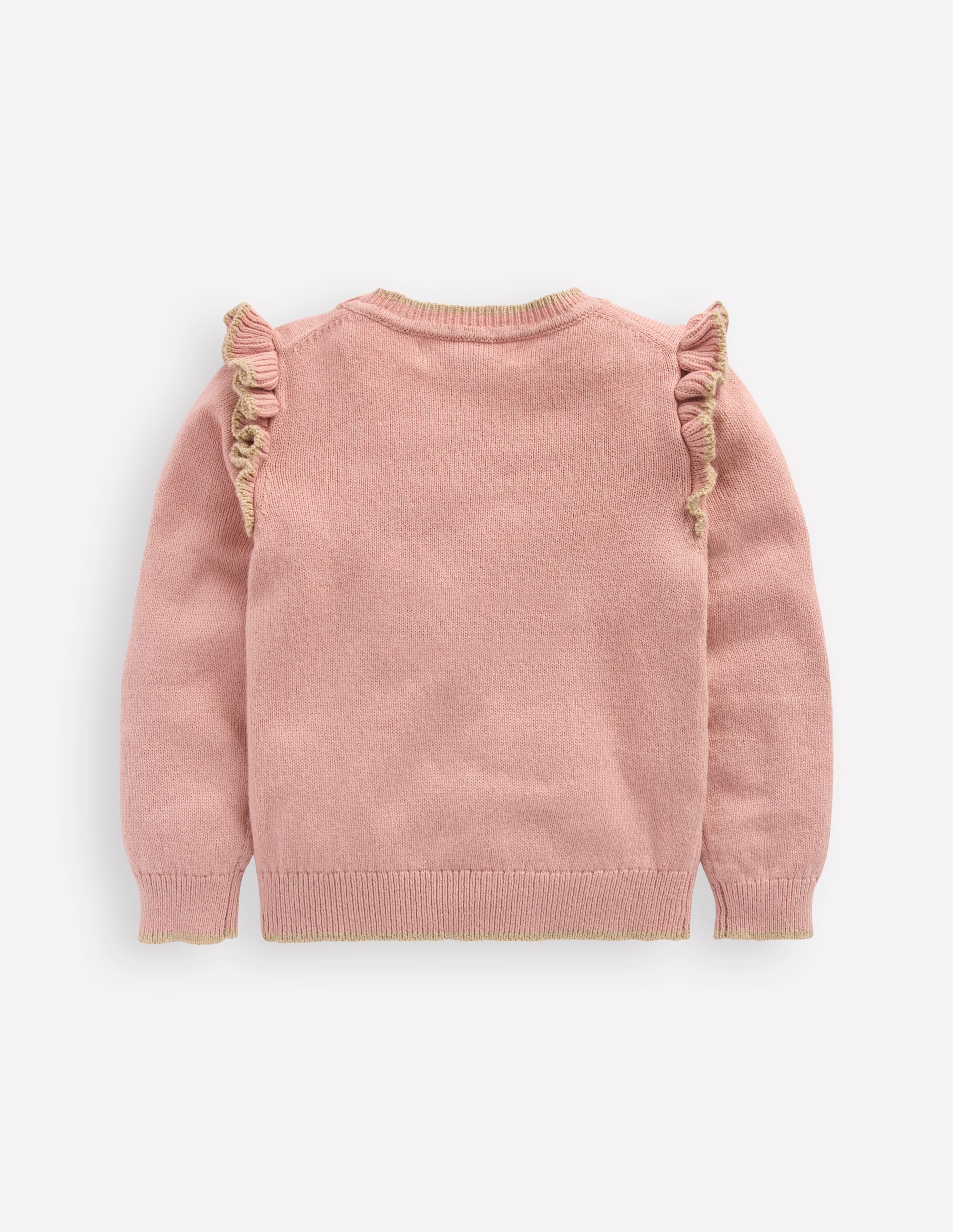 Origineller Rüschenpullover mit Logo-Vintage-Rosa Lebkuchenhaus - Image 2