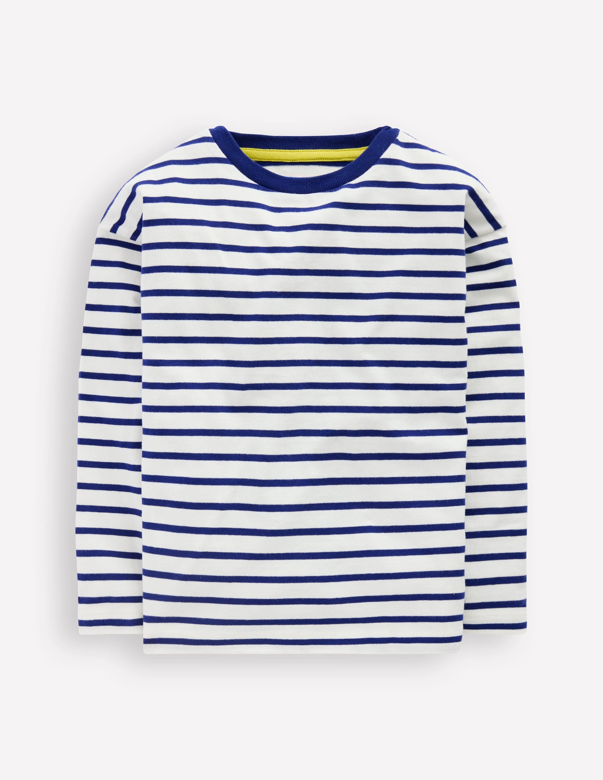 Langärmliges, lockeres Bretonshirt-Dunkelblau/Ecru - Image 1