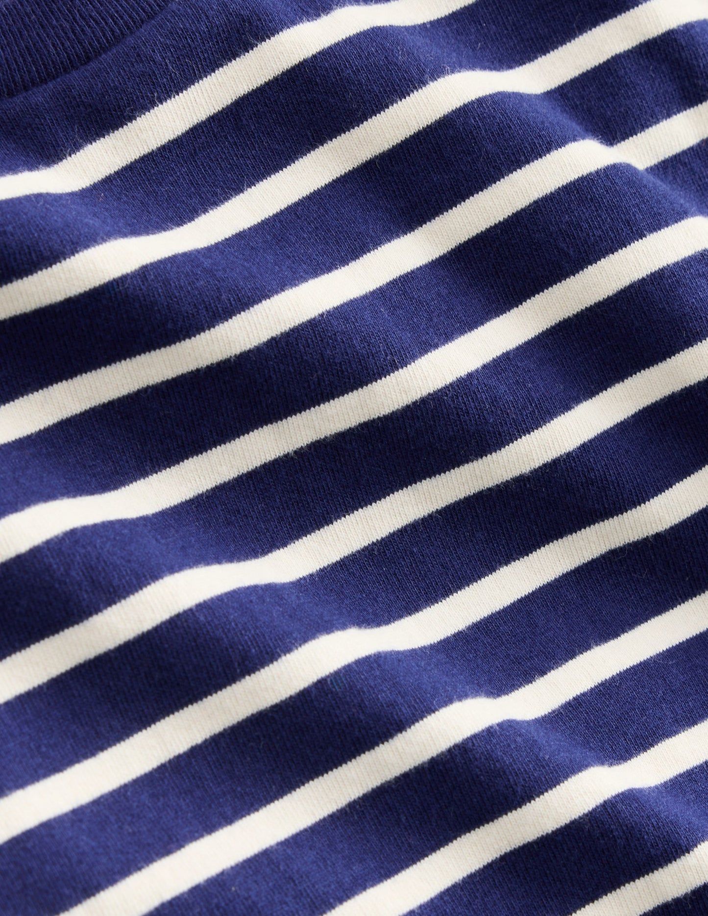 Langärmliges, lockeres Bretonshirt-Marineblau/Naturweiß