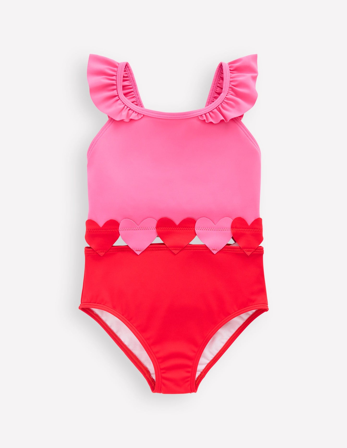 Maillot de bain Hallie à bretelles volantées-Rouge coquelicot