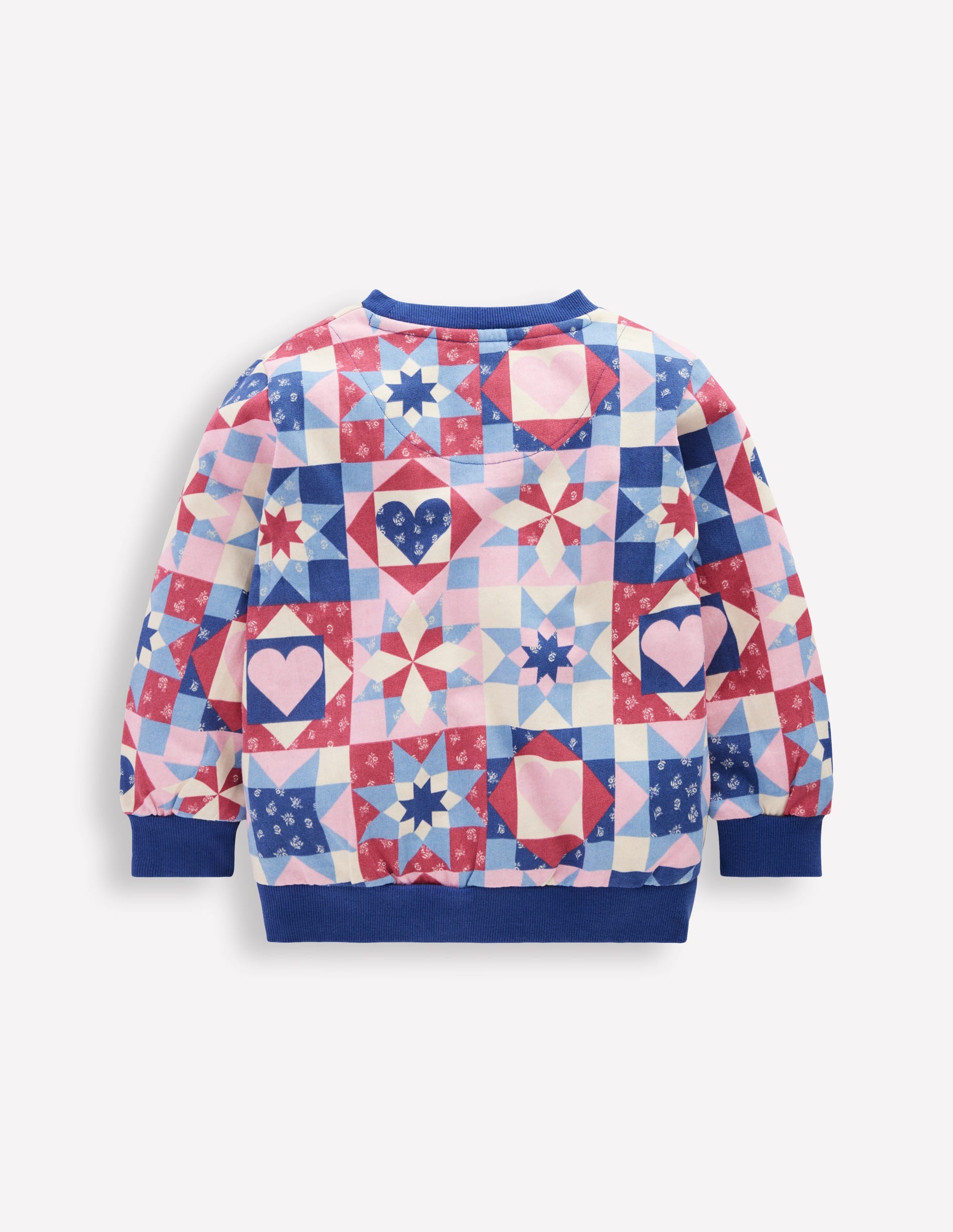 Bedrucktes Sweatshirt-Alaskablau Patchwork - Image 4