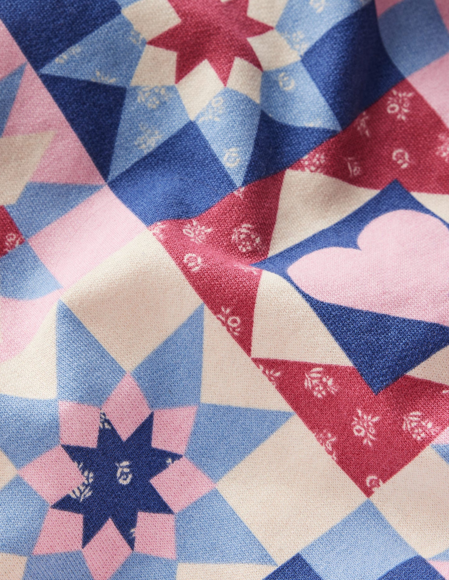 Sweat imprimé-Patchwork bleu d'Alaska