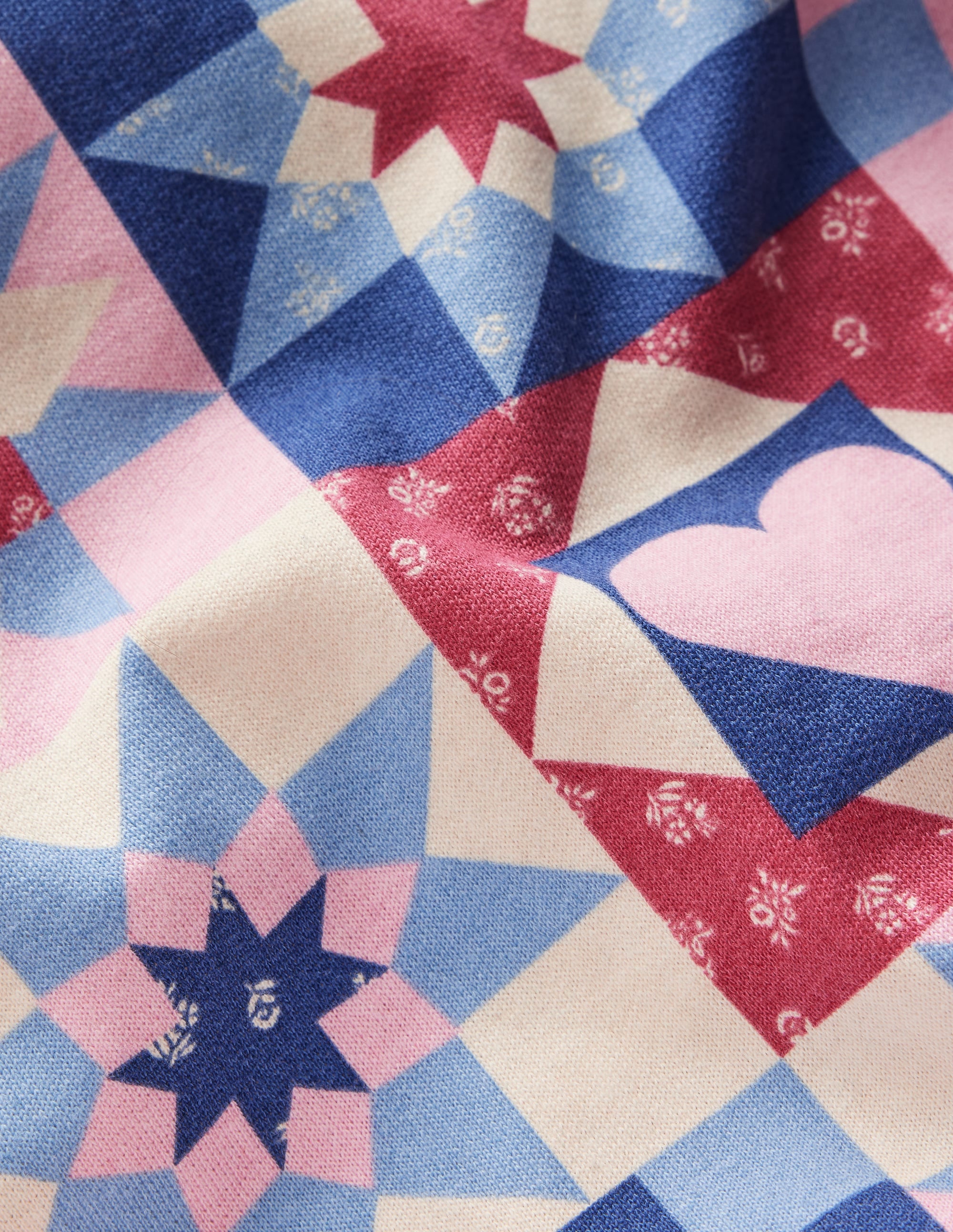Bedrucktes Sweatshirt-Alaskablau Patchwork - Image 5