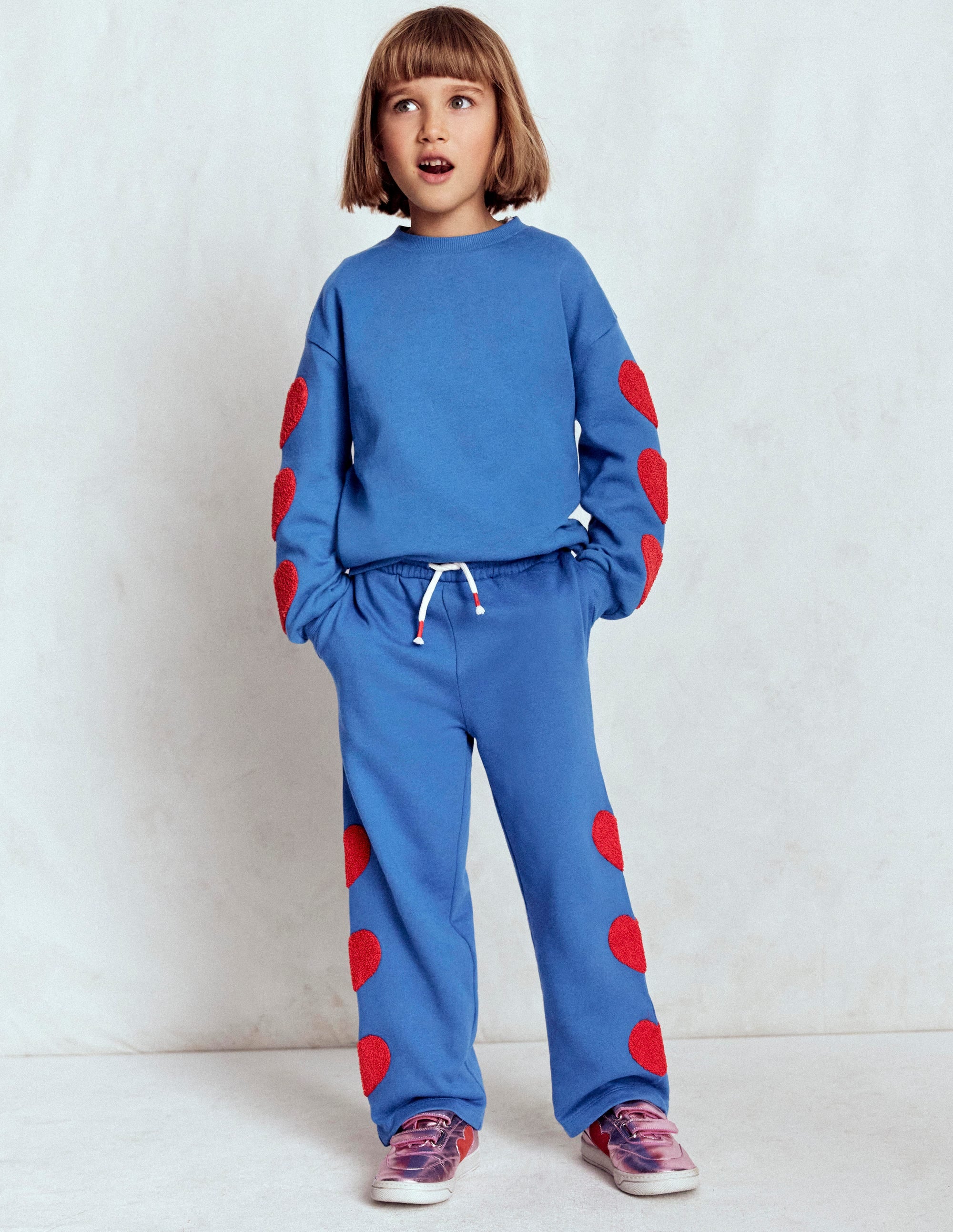 Bobbie Sweatshirt mit Applikation-Blauhäher Herzen - Image 3
