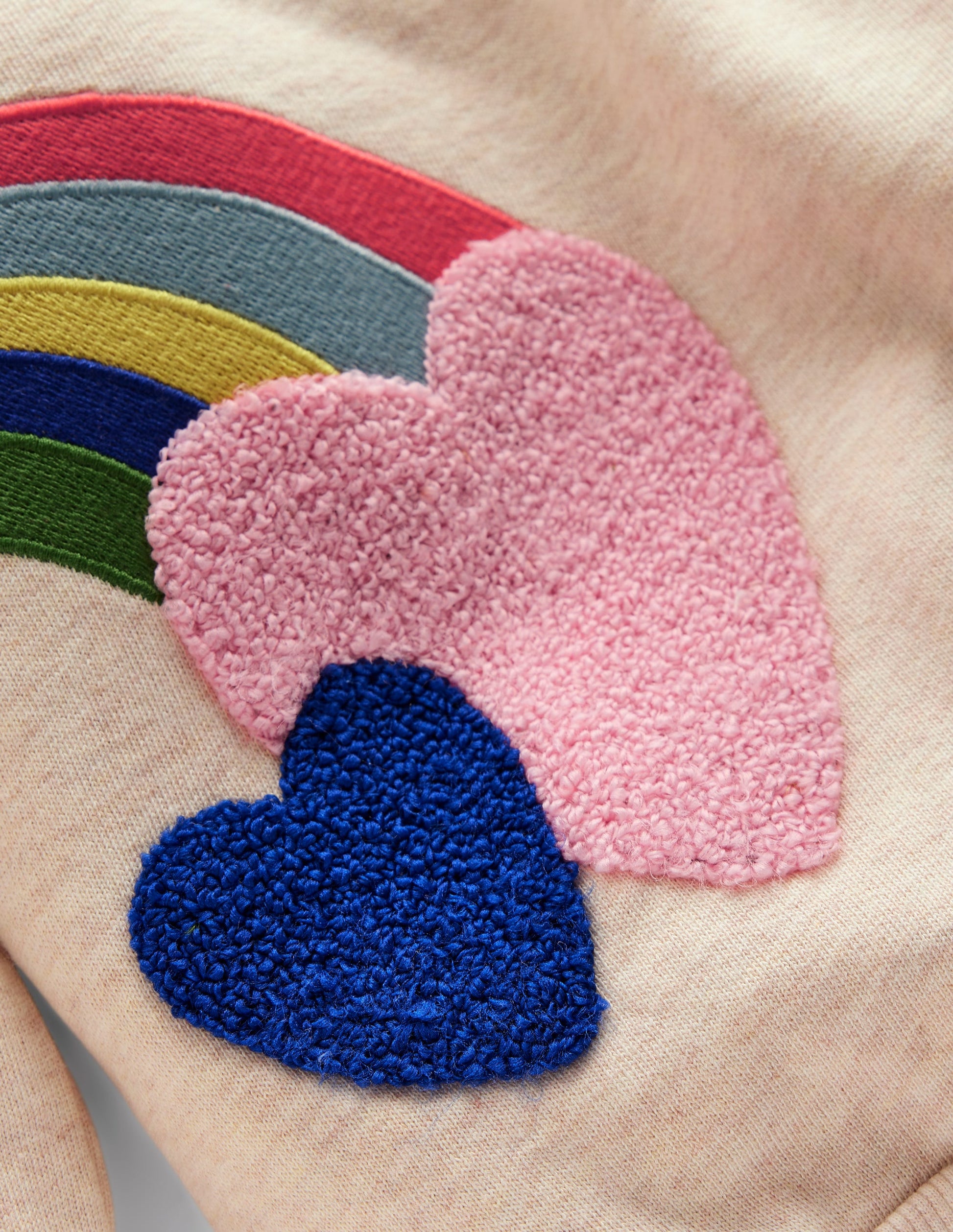 Bobbie Sweatshirt mit Applikation-Naturweiß Regenbogen-4