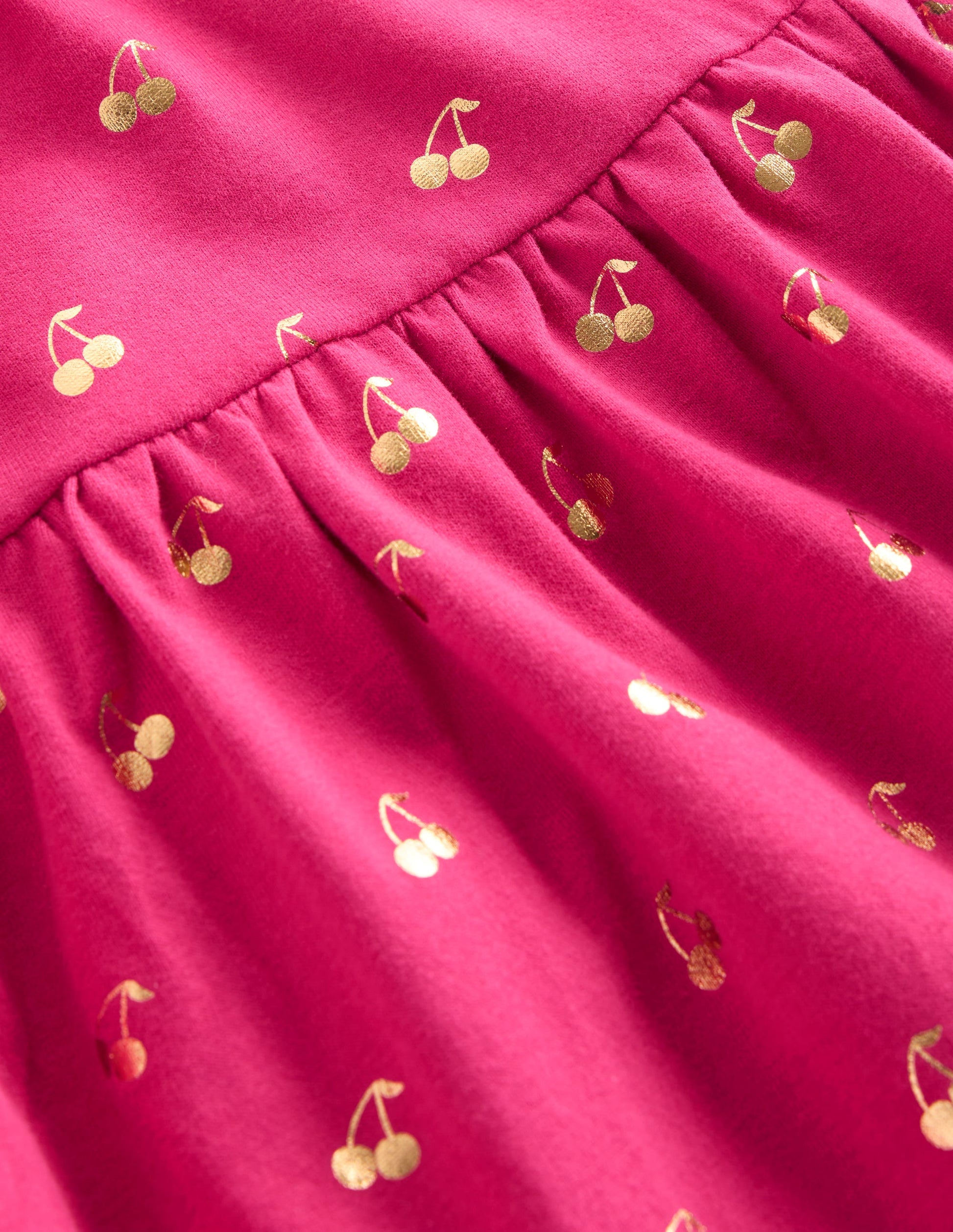 Ariel Long Sleeve Twirly Dress-Cherry Jam Foil Cherries-5