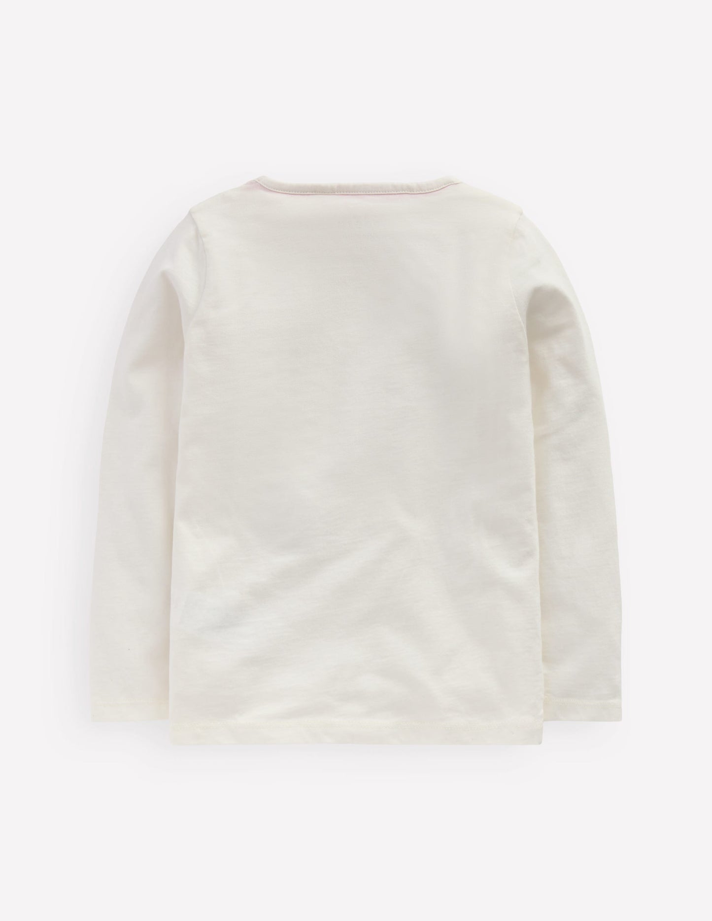 Long Sleeve Bouclé T-shirt-Soft Ivory Skiers